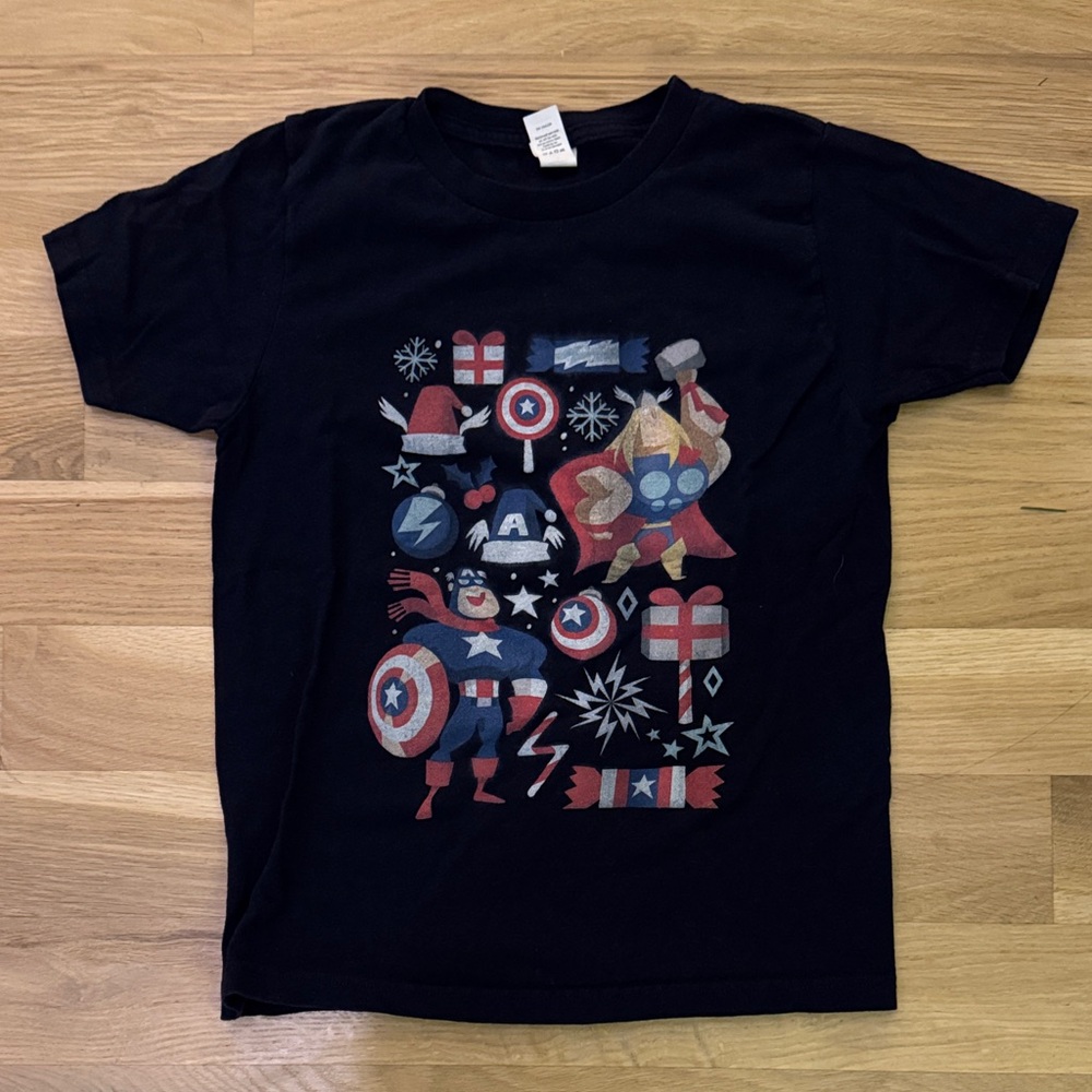 Marvel Kids Navy Blue Superhero Graphic Tee